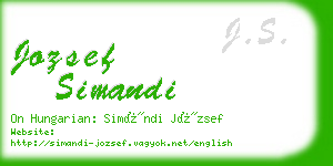 jozsef simandi business card